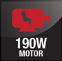 190W motor icon image of Regen ISOLA 90 Cooker Hood